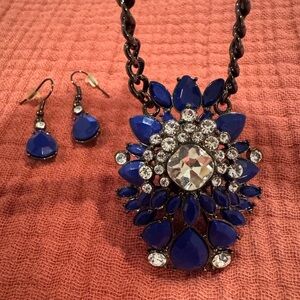 Park Lane Blue and Black Necklace Set